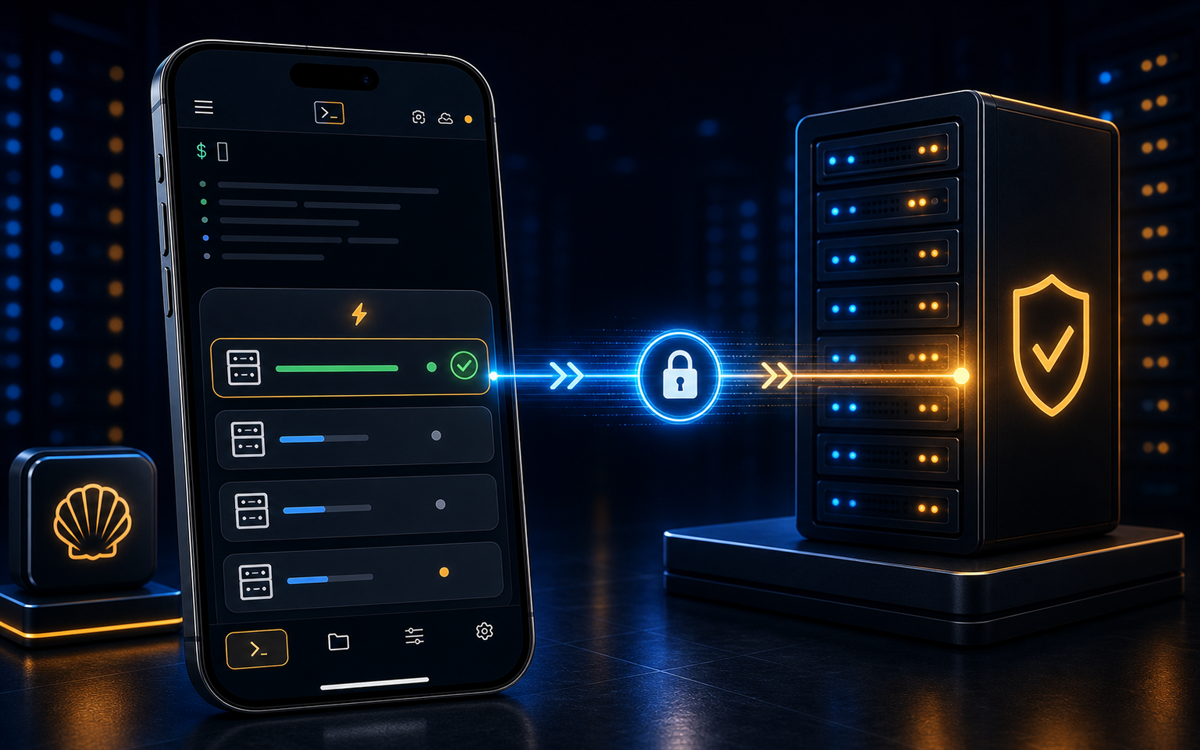 ShellSage mobile SSH connection from phone to server